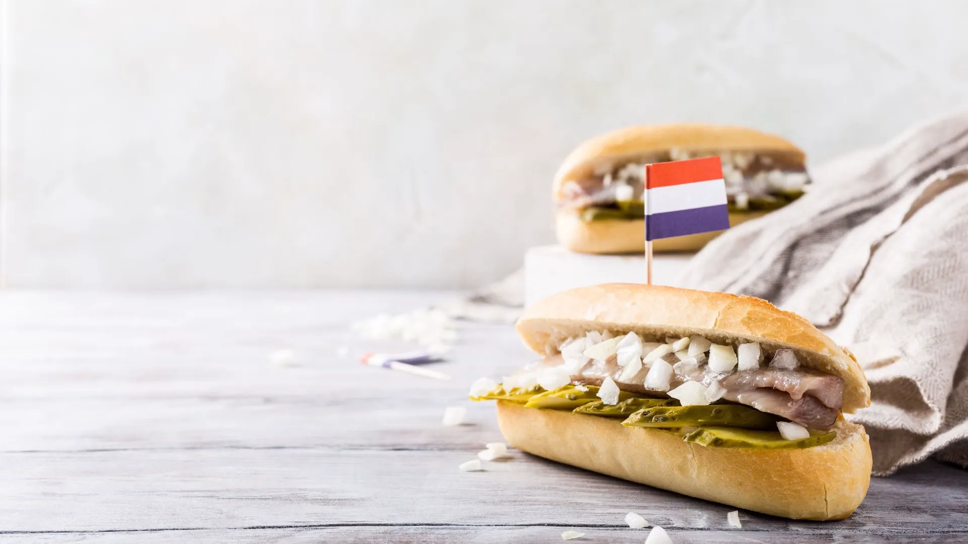 Herring sandwich in amsterdam